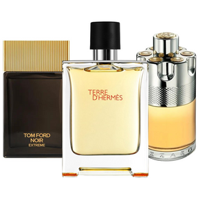 Kit 3 Parfüme Terre d’Hermès, Azzaro Wanted, Tom Ford Noir Extreme (Eau de Parfum)