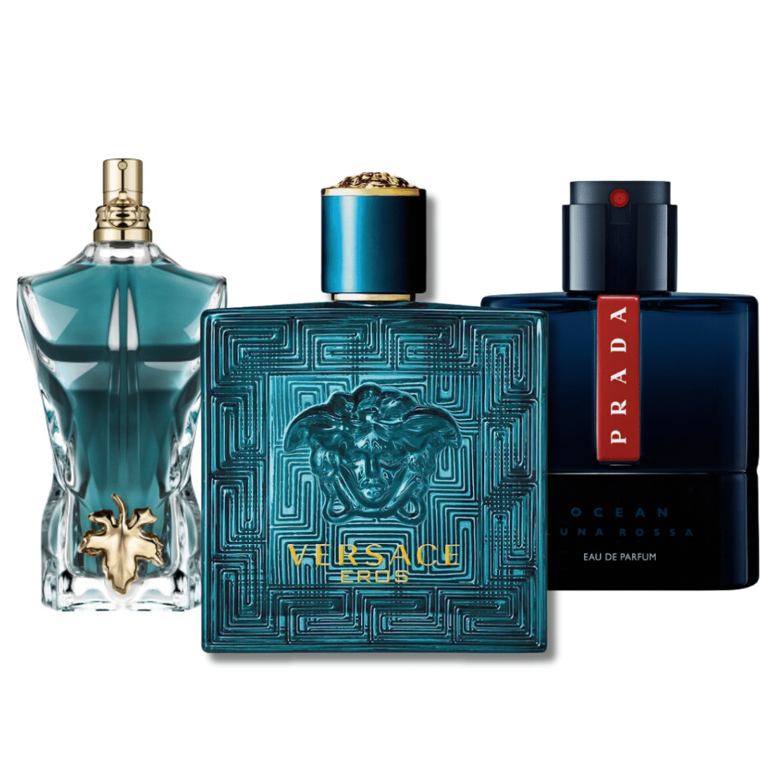 Kit 3 Parfüme Prada Luna Rossa, Versace Eros, Le Beau (Eau de Parfum)